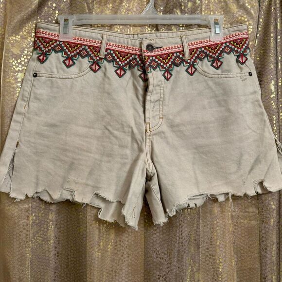 Free People We The Free Borderline Southwestern Cutoff Shorts Size 31 - Picture 1 of 13